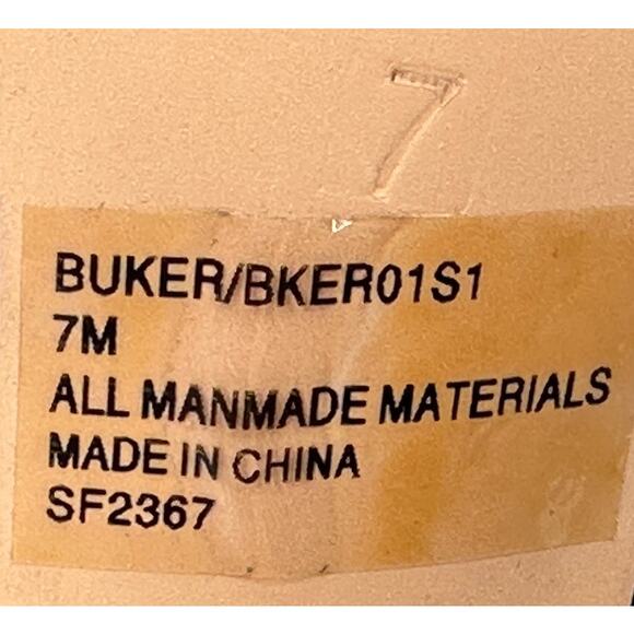 Steve Madden Buker Black Sandal Heels with Gold Studs Ankle Strap Buckle 7M - Picture 6 of 8